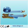 Double J Hook with Polyester Sling Ratchet Strap (RS06)